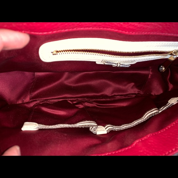 Vintage Henri Bendel Red Saddle Purse - Picture 7 of 8